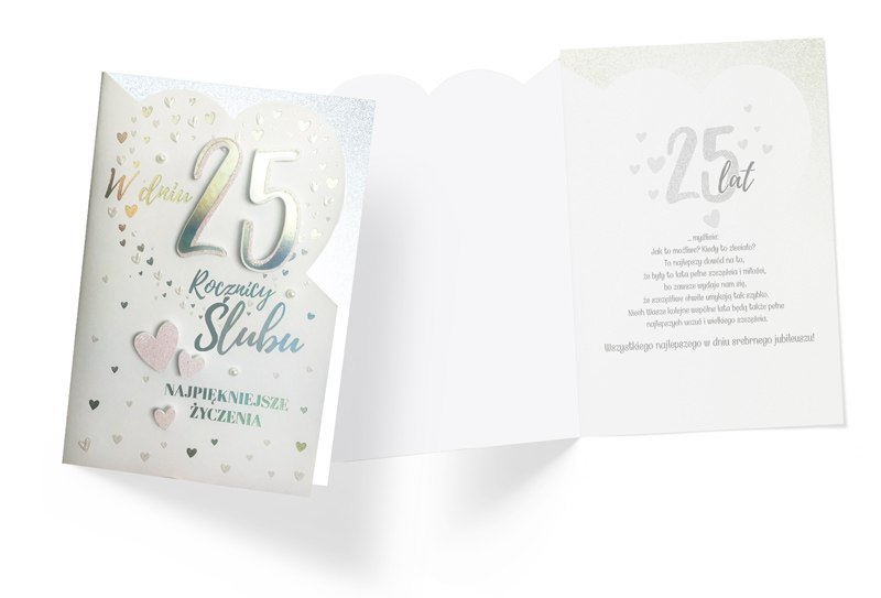 WEDDING ANNIVERSARY TICKET 25 B6 WITH KOP KUKART DK-808 PASSION CARDS - CARDS